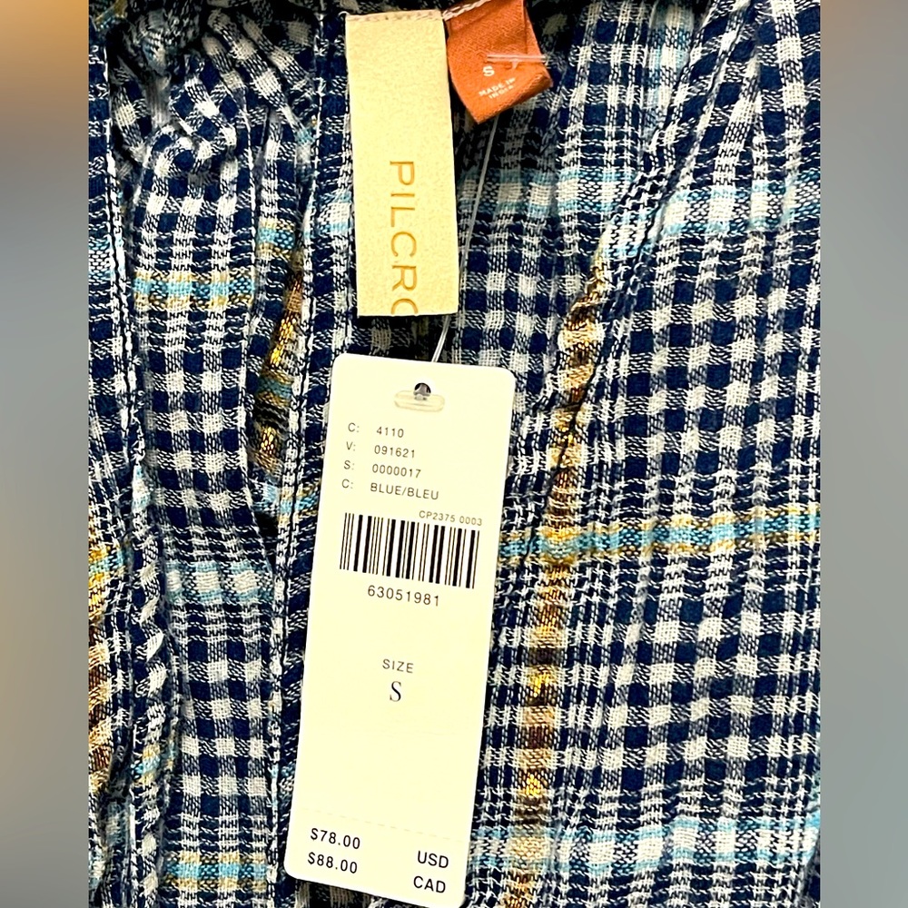 Pilcro | Plaid ruched top - Picture 8 of 8